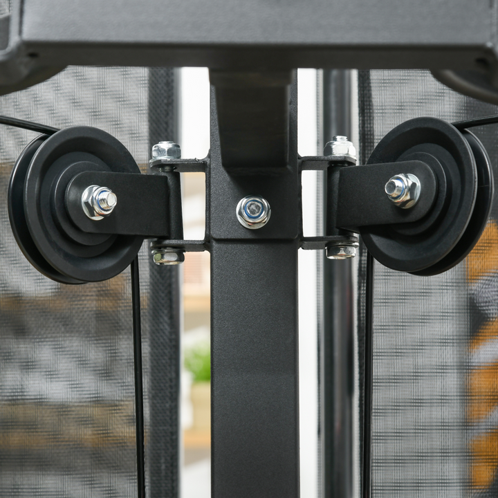 Multi Gym Workout Station with Sit Up Bench, Push Up Stand, Dip Station