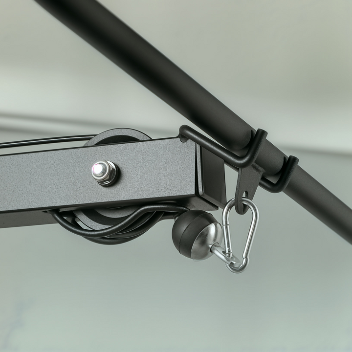 Exercise Pulldown Machine Power Tower with Adjustable Seat Cables HOMCOM