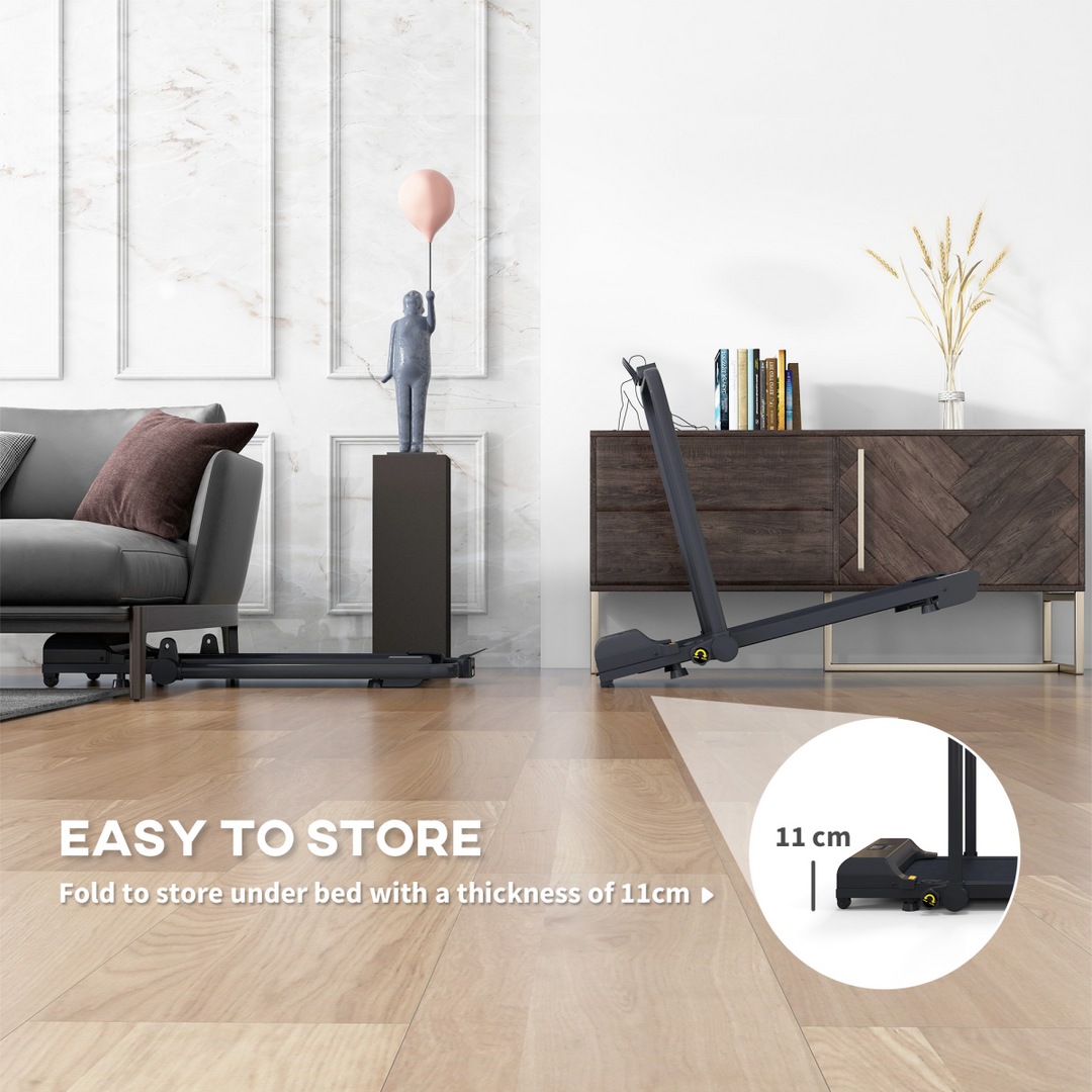 HOMCOM 2.5HP Folding Treadmill Walking Pad with Remote Control, 1-10KM/H