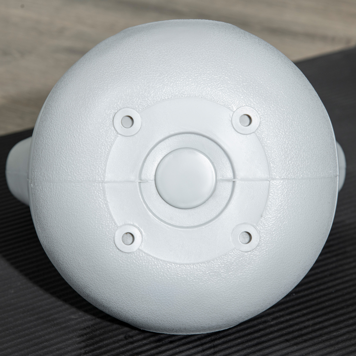 SPORTNOW 4kg Kettle Bell with Handle for Home Gym, Yellow and Grey