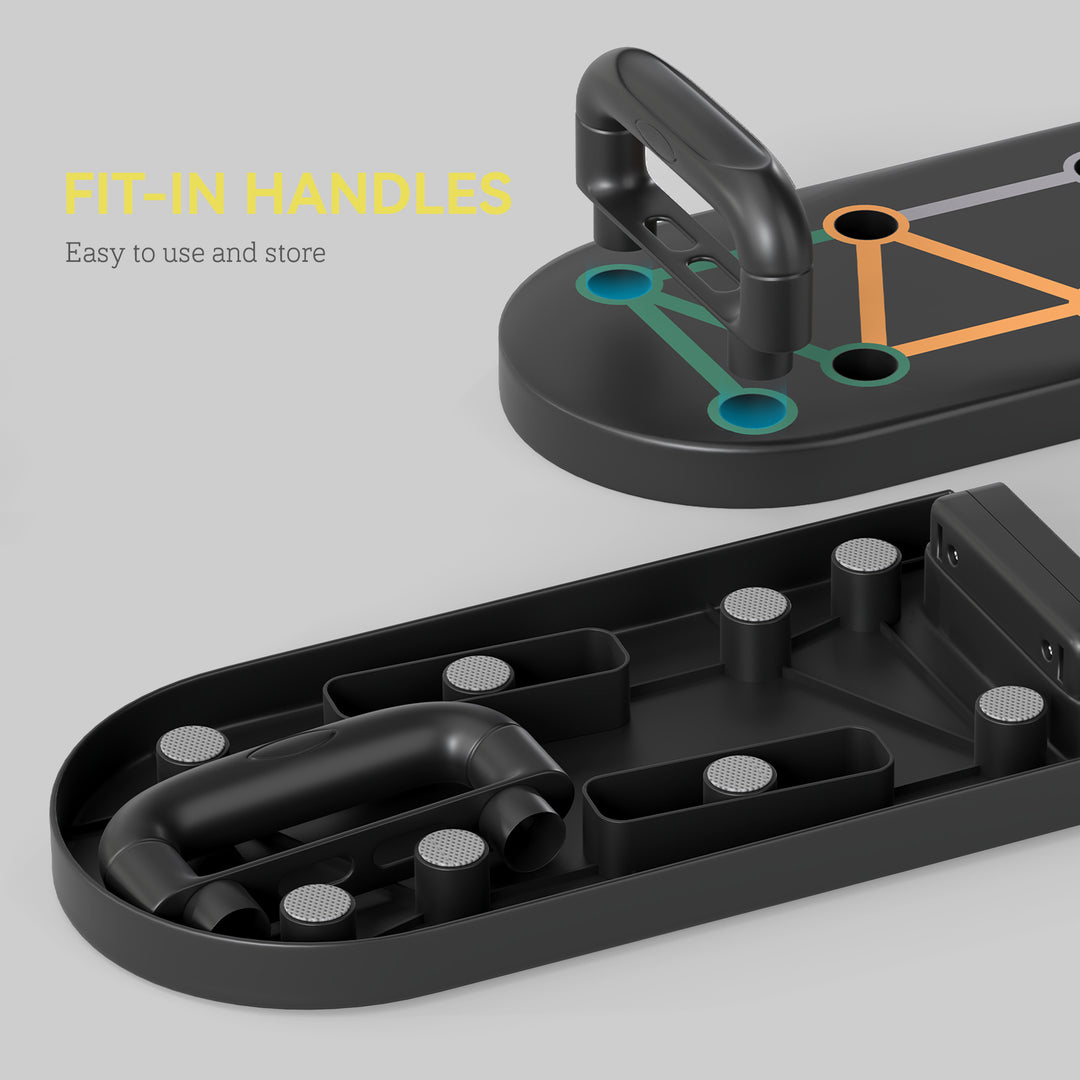 SPORTNOW 11-in-1 Foldable Push Up Board, Press Up Handles for Home Gym