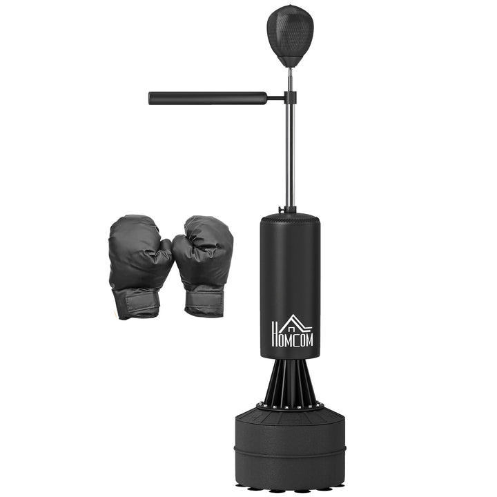 HOMCOM Boxing Punch Bag Stand w/ Rotating Flexible Arm Speed Ball Waterable Base