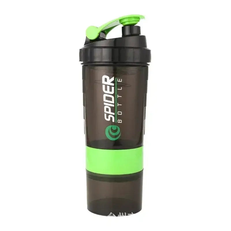 3 Layer Shaker Bottle Protein Mixing Shake Cup Sports Fitness Water Cup 550ml Scaled Plastic Water Bottles with Medicine Box