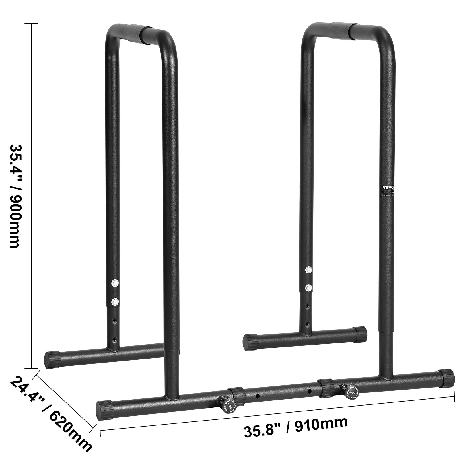 VEVOR Dip Bar Station – Adjustable Height, 800/500/440 Lbs Capacity For Strength Training