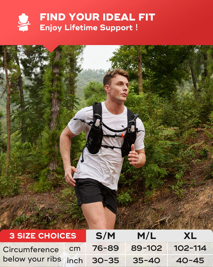 UTOBEST 10L Running Hydration Backpack Compatible With 2L Water Bladder Running Vest for Hiking Cycling