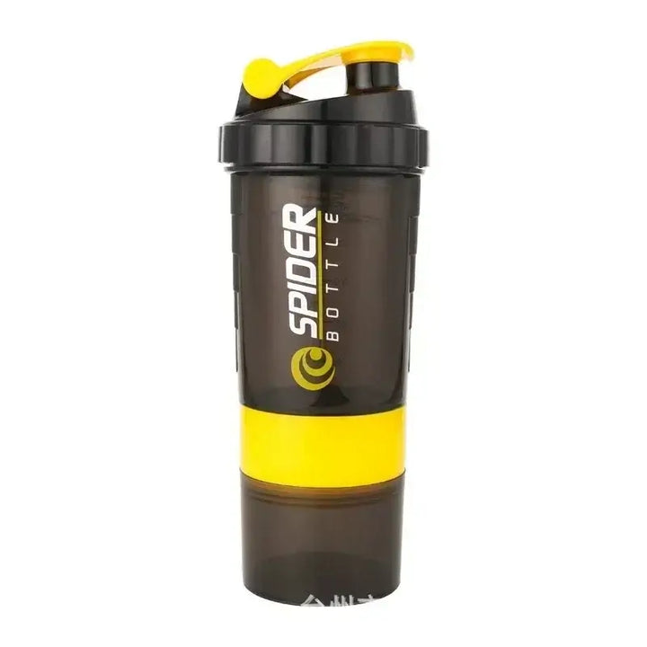 3 Layer Shaker Bottle Protein Mixing Shake Cup Sports Fitness Water Cup 550ml Scaled Plastic Water Bottles with Medicine Box