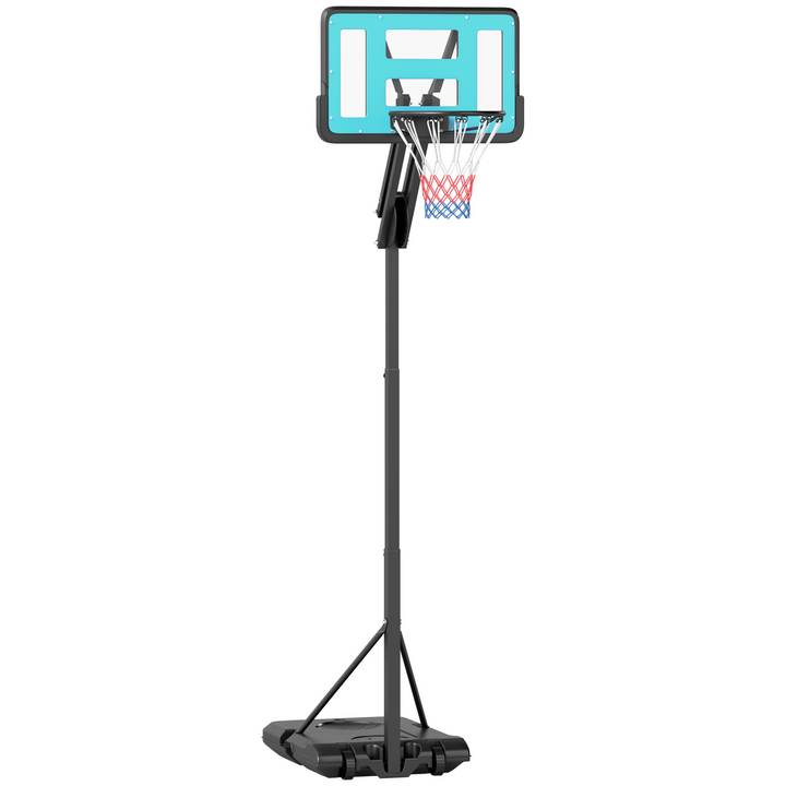 SPORTNOW 146-236cm Adjustable Basketball Hoop Outdoor, Portable on Wheels